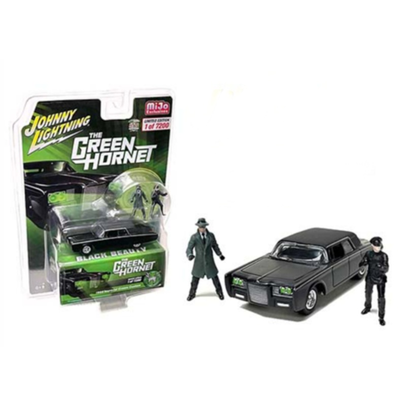 1/64 Johnny Lightning The Green Hornet Black Beauty Diecast Car Model with Figures
