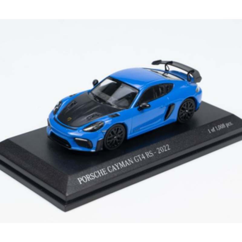 1/64 Minichamps 2022 Porsche Cayman GT4RS (Blue) Diecast Car Model