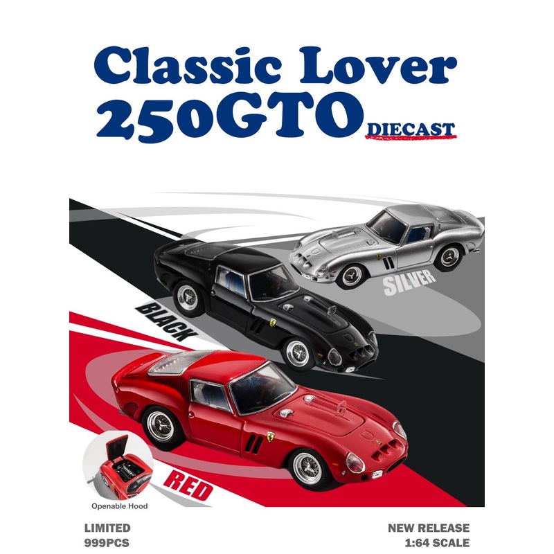 [Preorder] Classic Lover CL 1:64 Ferrari 250 GTO (3 Versions) Pearl Black