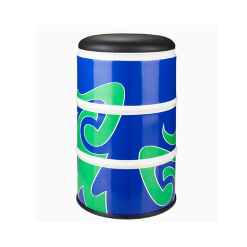 Oil Drum Stool Porsche 917 Hippie Martini Racing (Purple & Green)