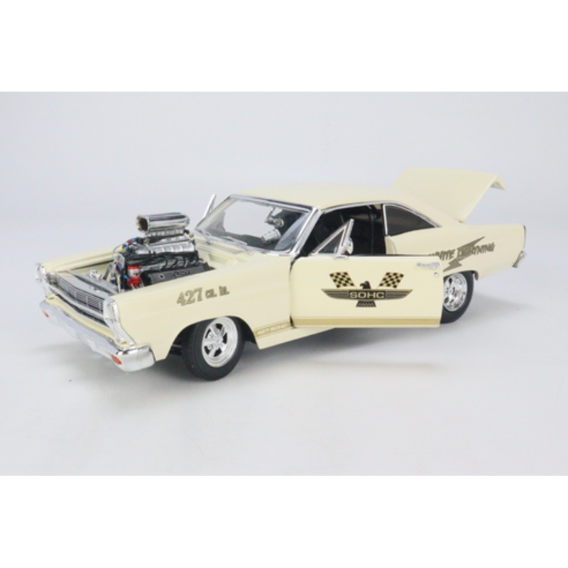 1/18 ACME 1967 Ford Fairlane 427 12 SOHC-White Lightning Acme Exclusive Diecast Car Model