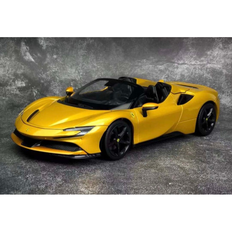 1/18 BBurago Ferrari SF90 Spider (Gold Metallic) Diecast Car Model