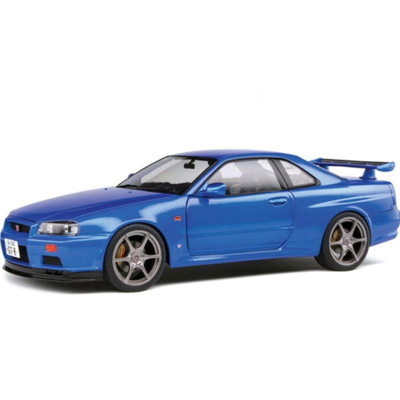 1/18 Solido 1999 Nissan Skyline GT-R (R34) RHD (Bayside Blue Metallic) Diecast Model Car