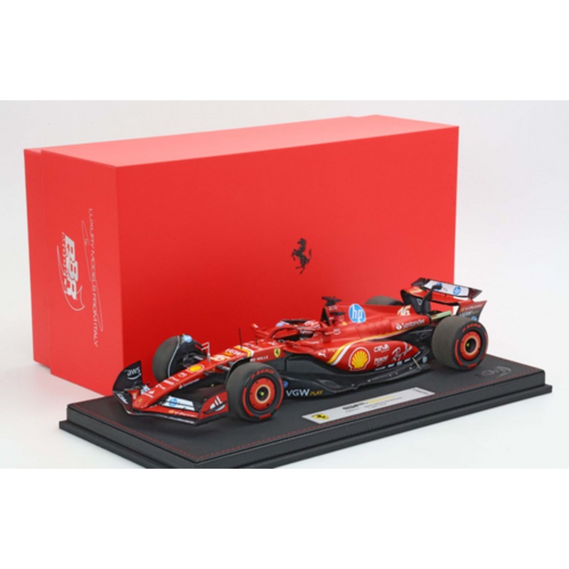 1/18 BBR 2024 Formula 1 Ferrari SF24 Monaco GP #16 Charles Leclerc Pole Position Qualifying Car Model Luxury Package Limited 50 Pieces