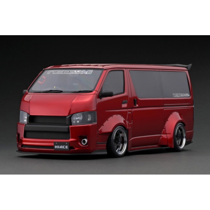 1/18 Ignition Model TSD WORKS Toyota HIACE Red Metallic Resin Car Model
