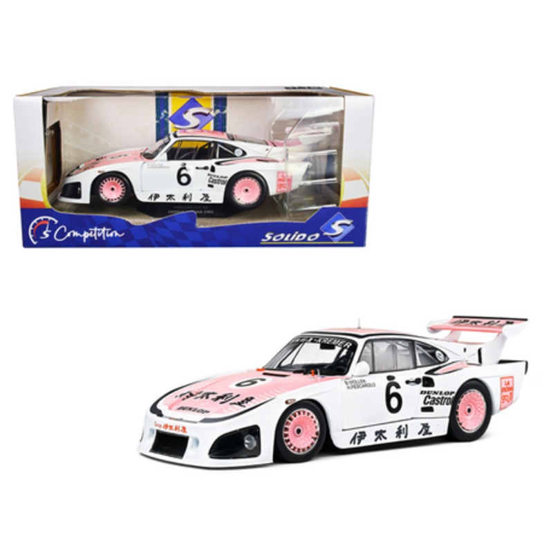1/18 Solido 1981 Porsche 935 K3 #6 Winner 1000km Suzuka Porsche Kremer Racing Bob Wollek, Henri Pescarolo Diecast Car Model
