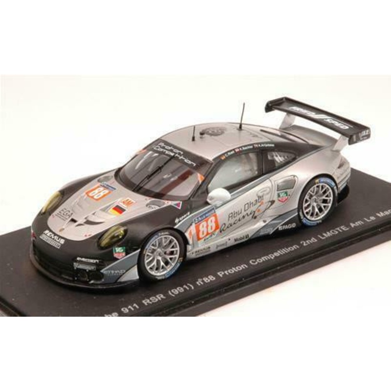 1/43 Porsche 911 PS (991) n.88 2nd LMGTE Am Le Mans 2014 Proton Competition C. Ried - K. Bachler - K. Al Qubaisi model car by Spark