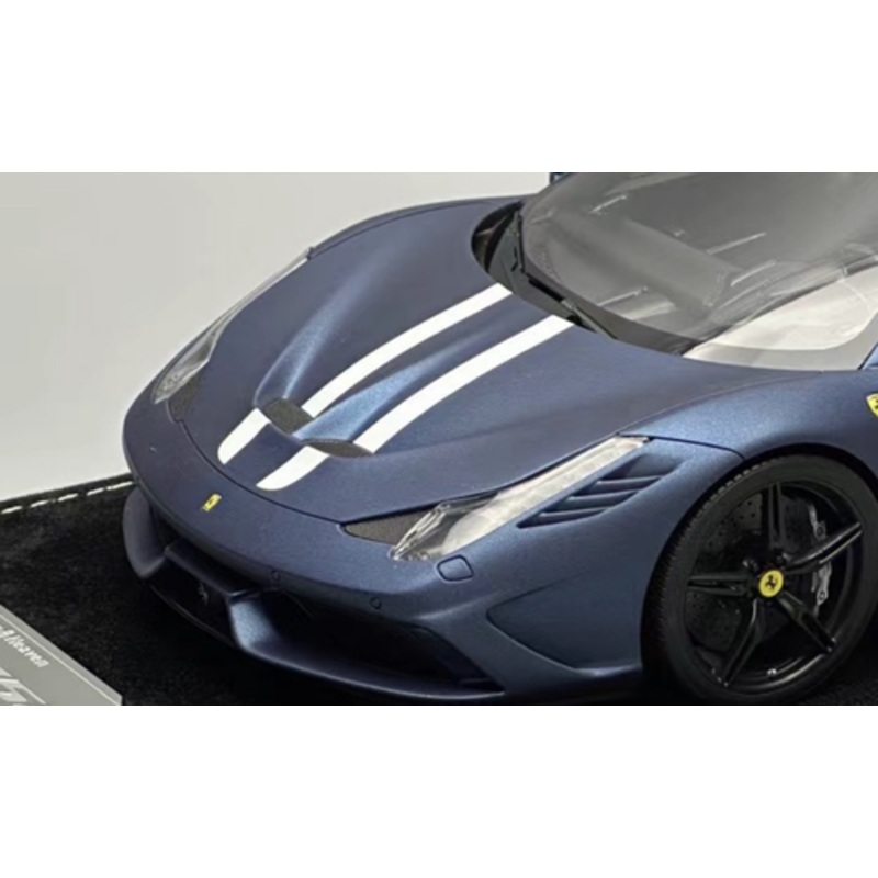1/64 HH Model Ferrari 458 Speciale (Matte Abu Dhabi Blue) Car Model