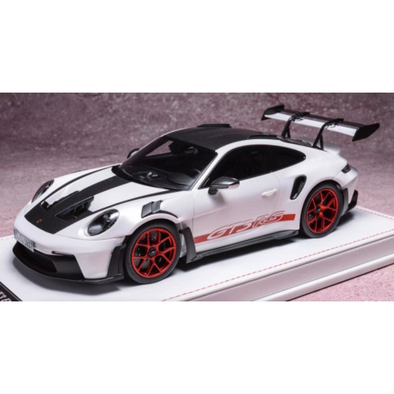 1/18 Ivy Merit Porsche 911 992 GT3 RS Weissach Package (White with Red Wheels & Decals) Car Model Limited 16 Pieces