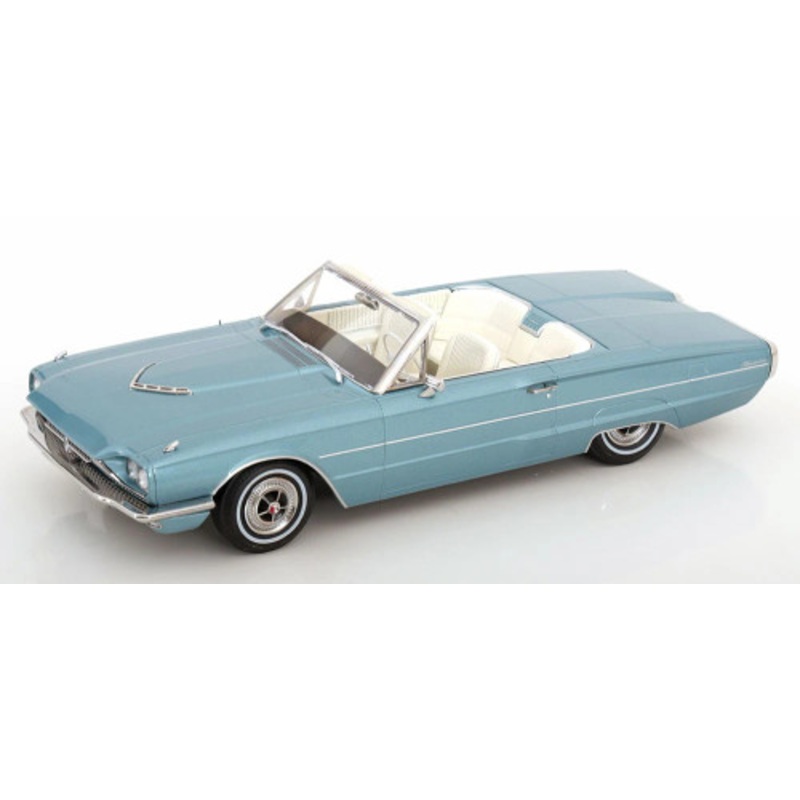 1/18 KK-Scale 1966 Ford Thunderbird Convertible (Light Blue Metallic) Diecast Car Model