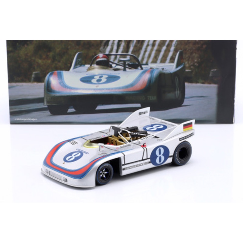 1/18 Werk83 1971 Porsche 908/03 #8 Martini Racing Targa Florio Martini Team Grard Larrousse, Vic Elford Diecast Car Model