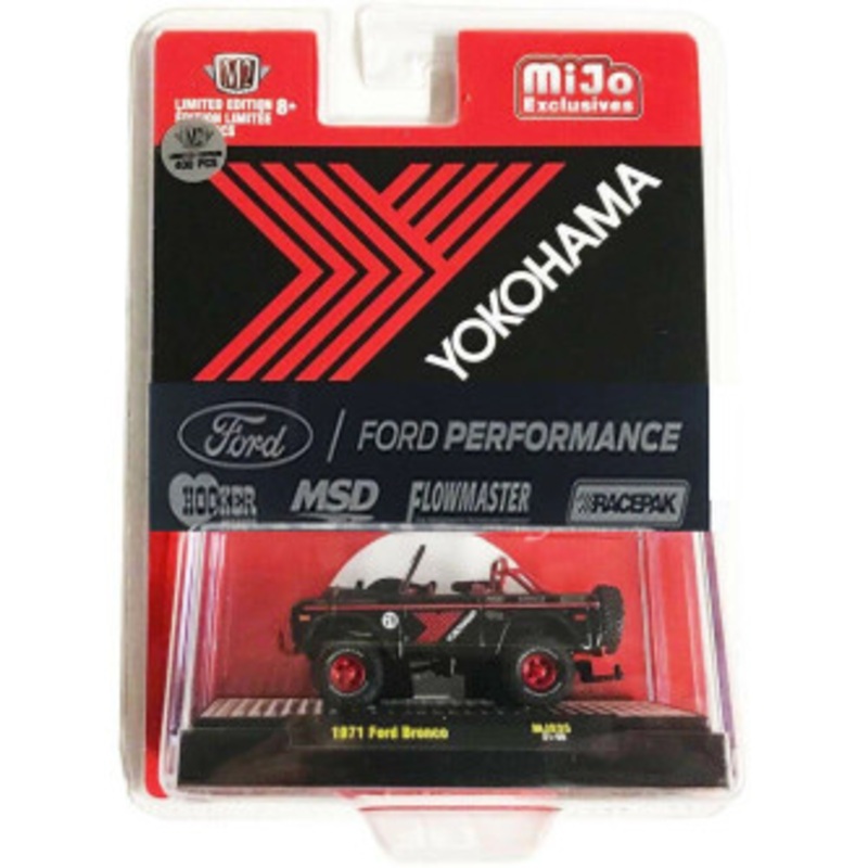 CHASE CAR 1971 Ford Bronco Off-Road #71 Black "Yokohama Racing" Limited Edition to 4400 pieces Worldwide 1/64 Diecast Model Car by M2 Machines