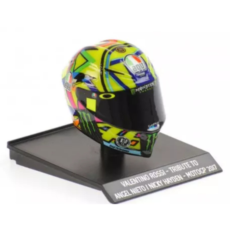 1/10 Minichamps Valentino Rossi Tribute to A. Nieto, N. Hayden MotoGP 2017 AGV Helmet Model