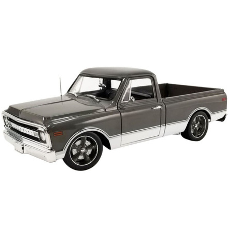 1/18 ACME 1969 Chevrolet C10 Custom LS-10 (Grey) Diecast Car Model