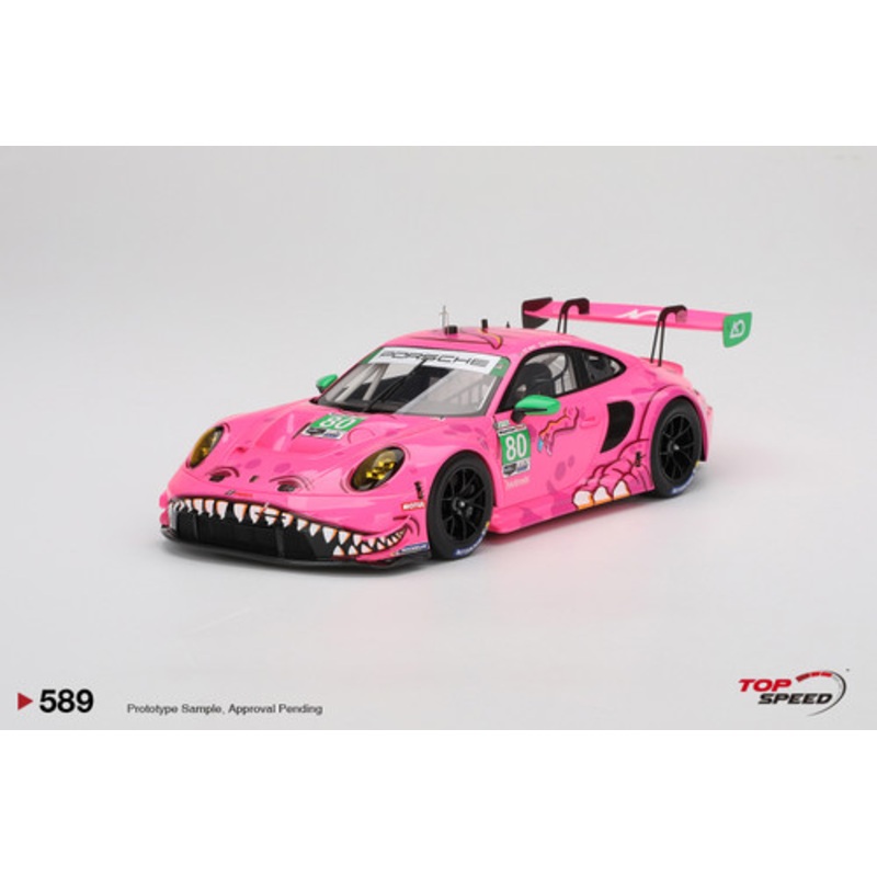 1/18 Top Speed 2023 Porsche 911 GT3 R #80 AO Racing 2023 IMSA Michelin GT Challenge at VIR Car Model