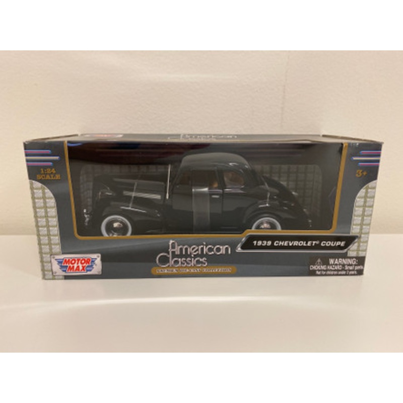 1/24 Motormax 1939 Chevrolet Coupe (Black) Diecast Car Model