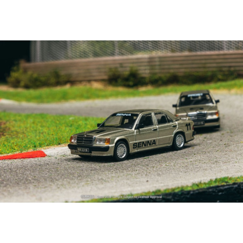 1/64 Tarmac Works 1984 Mercedes-Benz 190 E 2.3-16 Race of Champion Ayrton Senna Diecast Car Model