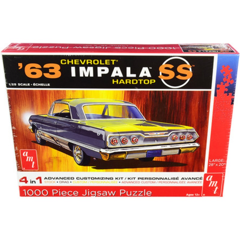 Jigsaw Puzzle 1963 Chevrolet Impala SS Hardtop MODEL BOX PUZZLE (1000 piece) by AMT