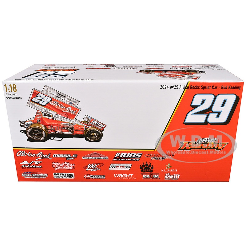 Winged Sprint Car #29 Bud Kaeding "Missile Motorsports" BK Motorsports (2024) 1/18 Diecast Model Car by ACME