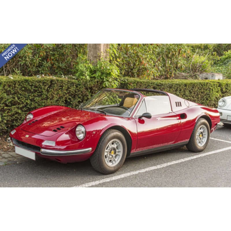 1/18 BBR 1972 Ferrari Dino 246 GTS (Ruby Red with Beige Interior) Car Model