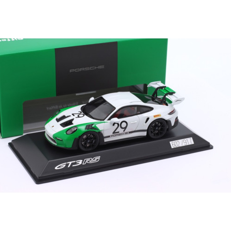 1/43 Dealer Edition Porsche 911 (992) GT3 RS #29 Jo Siffert Tribute (Green & White) Car Model