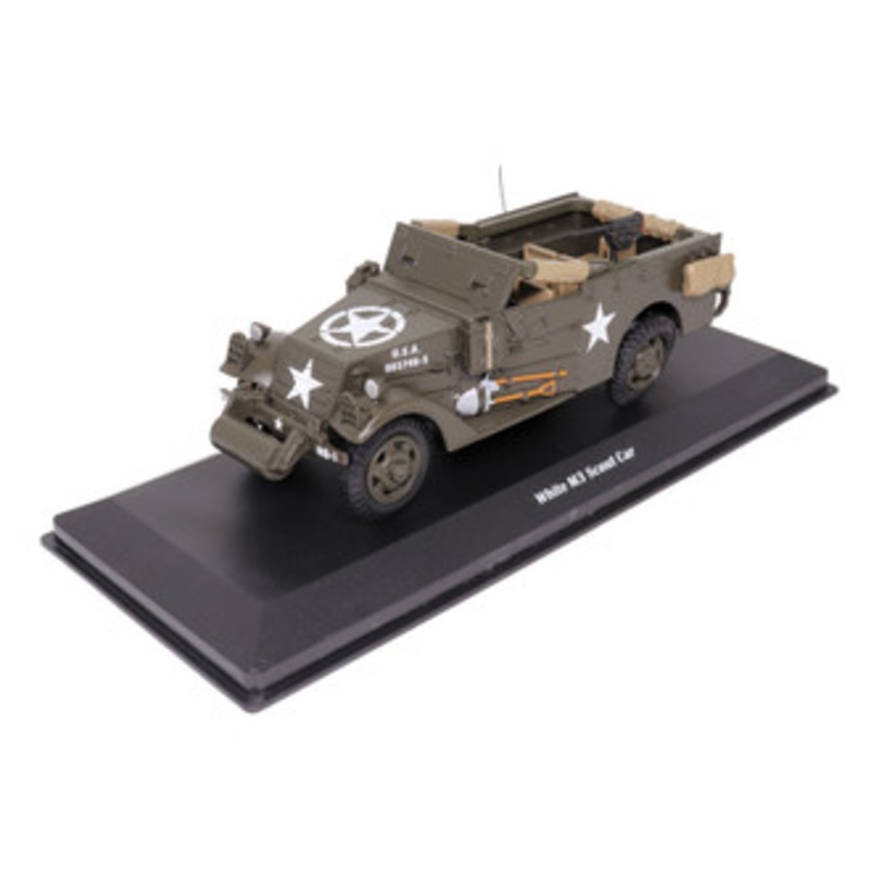 1/43 Militaria Diecast White M3 Scout Car Diecast Model