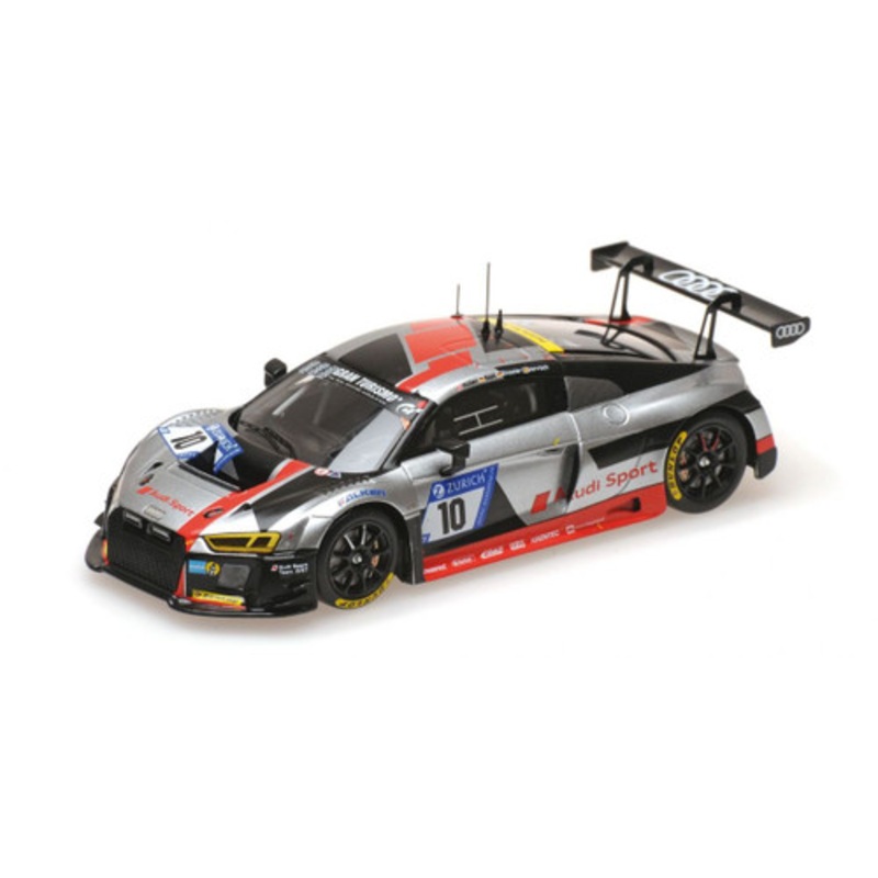 1/43 Minichamps 2017 Audi R8 LMS #10 24h Nrburgring Audi Sport Team WRT Stippler, Rast, Vervisch, N. Mller Diecast Car Model