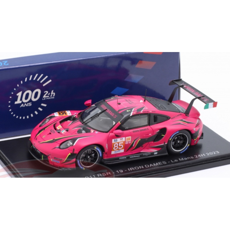 1/43 Spark Porsche 911 RSR - 19 No.85 IRON DAMES 24H Le Mans 2023 S. Bovy - M. Gatting - R. Frey Car Model
