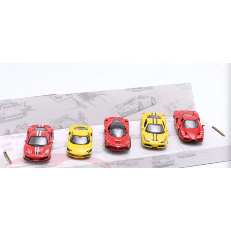 1/64 BBurago 5-Car Set Ferrari