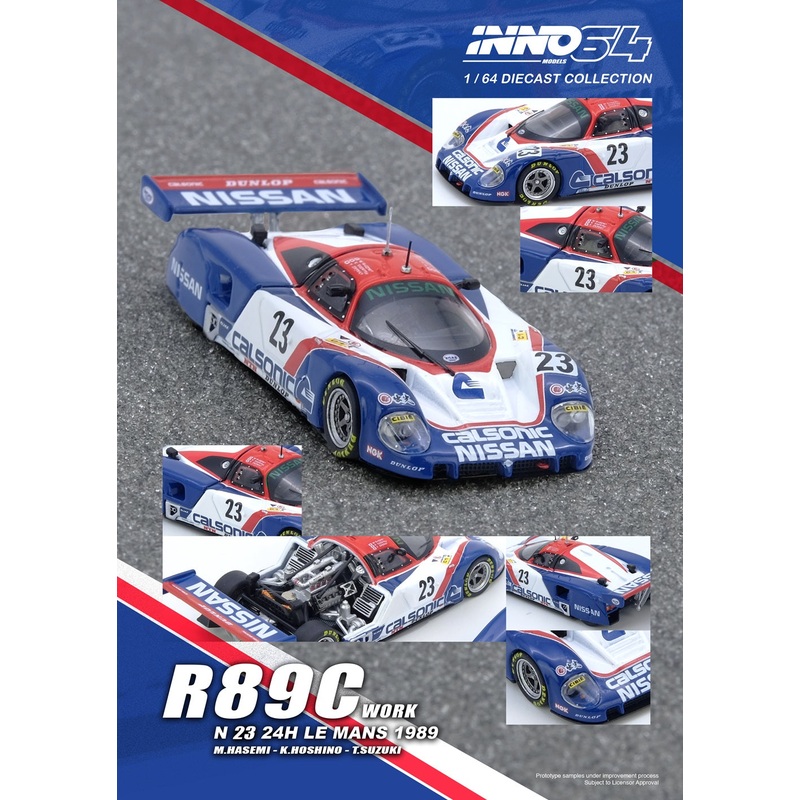 [Preorder] Inno64 1:64 R89C LE MANS 1989 No23   Masahiro Hasemi / Kazuyoshi Hoshino / Toshio Suzuki IN64-R89C-89LM23