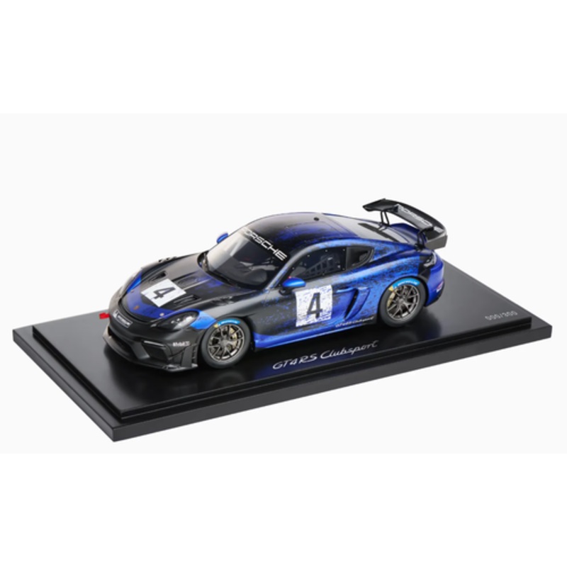 1/18 Dealer Edition Porsche 718 (982) Cayman GT4 RS Clubsport #4 (Black & Purple) Car Model