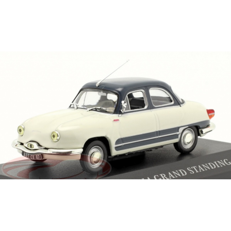 1/43 Altaya 1958 Panhard Dyna Z16 Grand Standing (White with Dark Blue Roof) Car Model