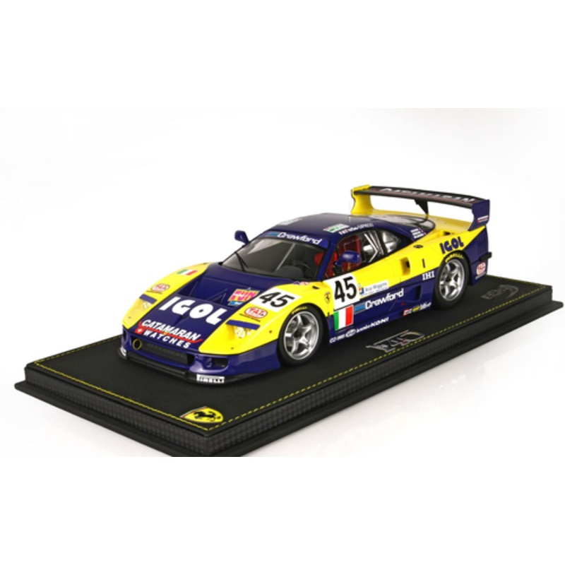 1/18 BBR 1996 Ferrari F40 LM Le Mans Team #45 Ennea Igol Resin Car Model