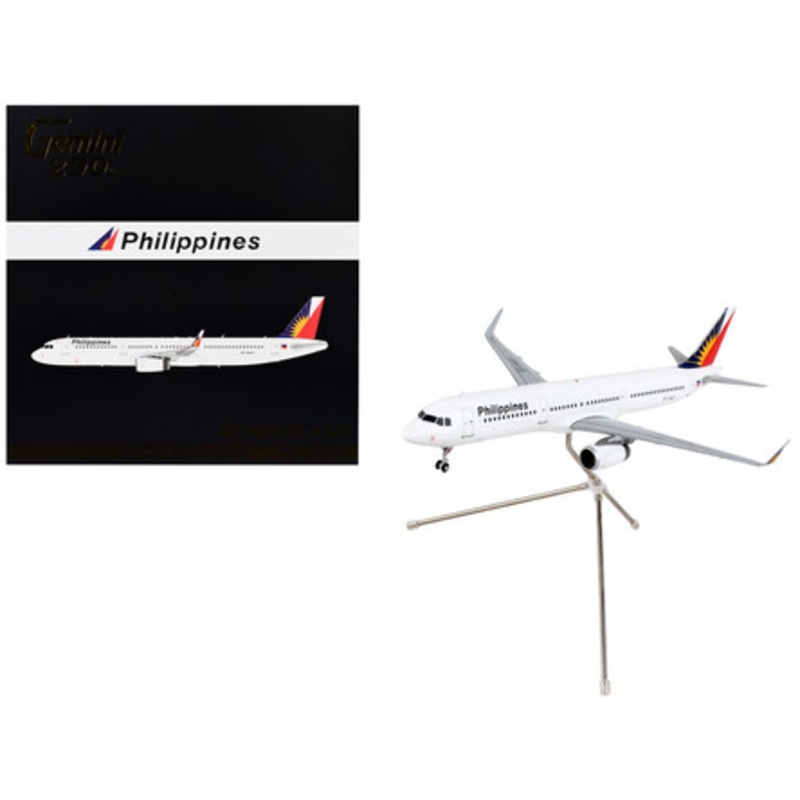 Airbus A321 Commercial Aircraft "Philippine Airlines" White with Tail Graphics "Gemini 200" Series 1/200 Diecast Model Airplane by GeminiJets