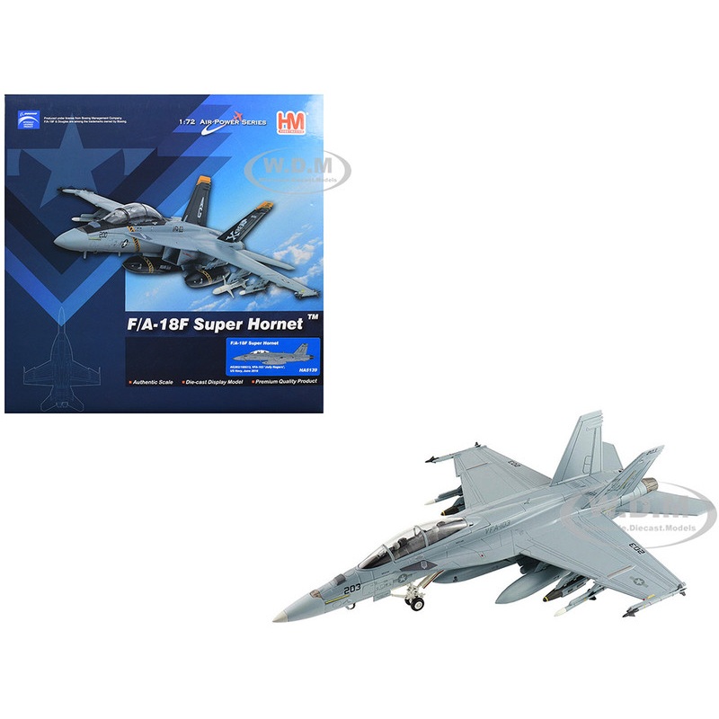 McDonnell Douglas F/A-18F Super Hornet Aircraft "VFA-103 Jolly Rogers, USS Harry S. Truman" (2016) United States Navy "Air Power Series" 1/72 Diecast Model by Hobby Master