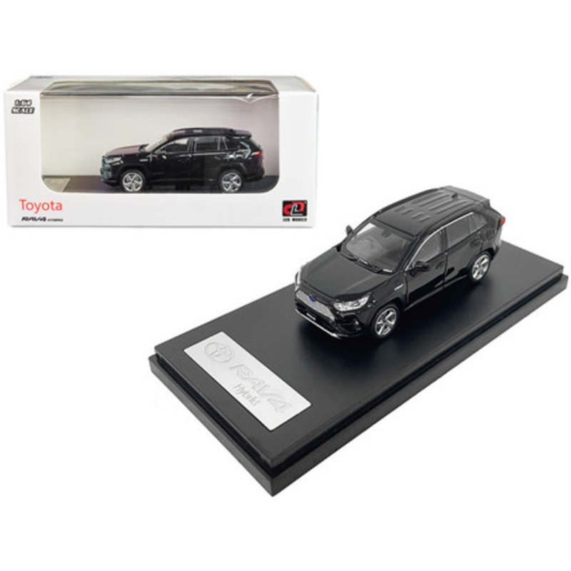 Toyota RAV4 Hybrid Black 1/64 Diecast Model Car by LCD Models