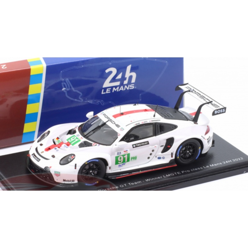 1/43 Spark 2022 Porsche 911 RSR-19 No.91 Porsche GT Team Winner LMGTE Pro class 24H Le Mans G. Bruni - R. Lietz - F. Makowiecki Car Model