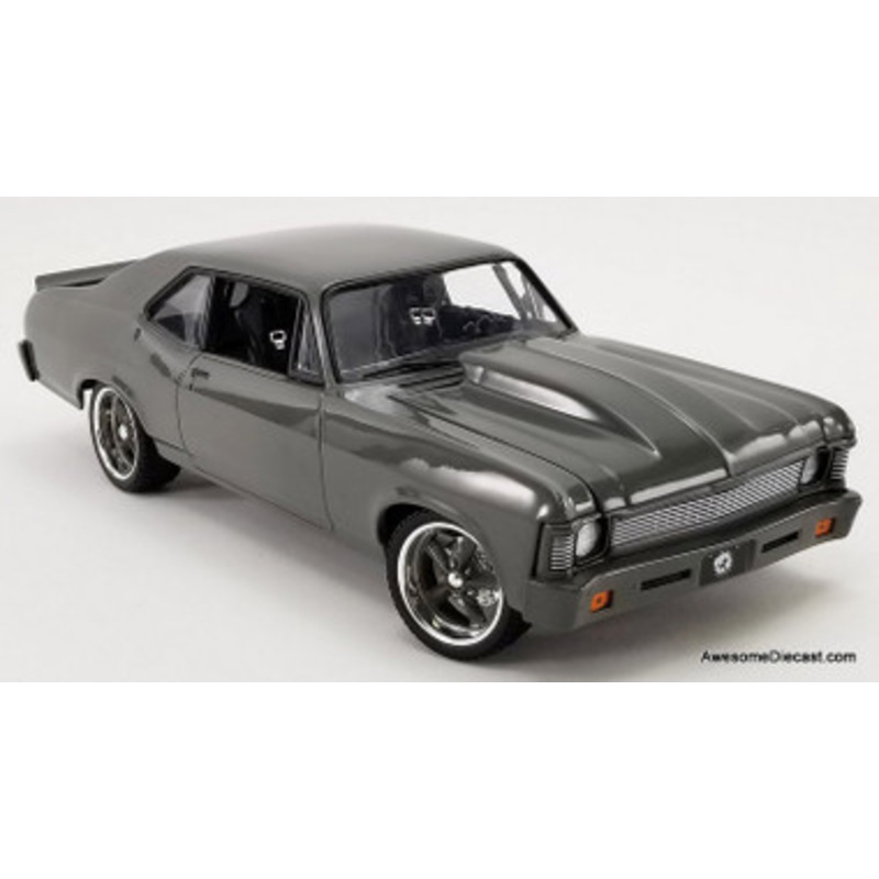 1970 Chevrolet Nova Street Fighter Destroyer, Gray 1:18 Diecast Model Car by GMP