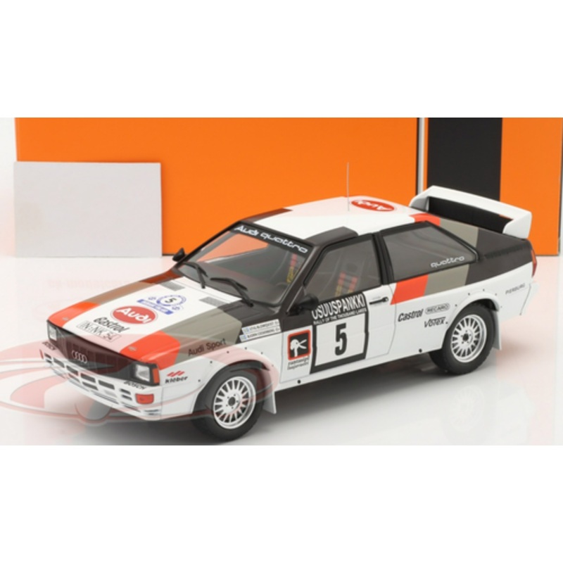 1/18 Ixo 1982 Audi Quattro #5 2nd Rallye 1000 Lakes Audi Sport Team Stig Blomqvist, Bjrn Cederberg Car Model