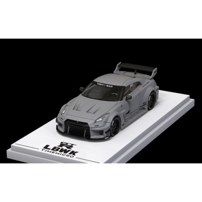 1/64 Time Micro Nissan Skyline GT-R GTR R35 3.0 LBWK (Grey) Car Model