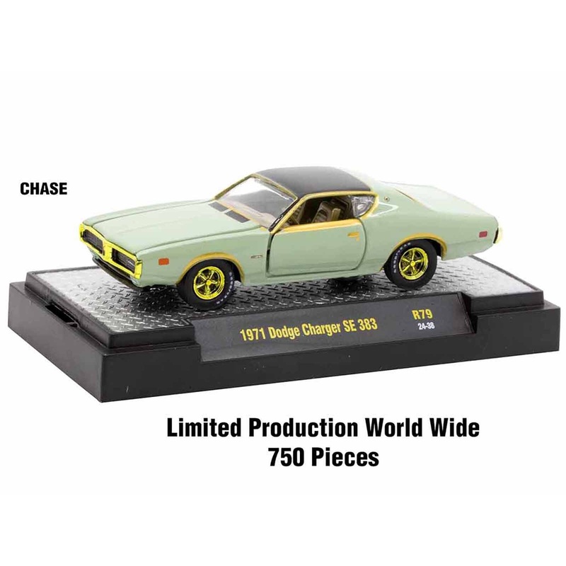 "Auto Meets" Set of 6 Cars IN DISPLAY CASES Release 79 Limited Edition 1/64 Diecast Model Cars by M2 Machines
