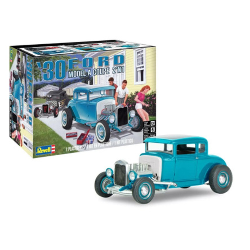 Level 5 Model Kit 1930 Ford Model A Coupe 2-in-1 Kit 1/25 Scale Model by Revell