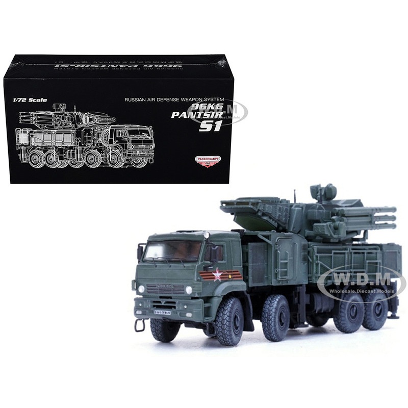 Pantsir S1 96K6 Self-Propelled Air Defense Weapon System "Victory Day Parade" Russian Army "Armor Premium" Series 1/72 Diecast Model by Panzerkampf