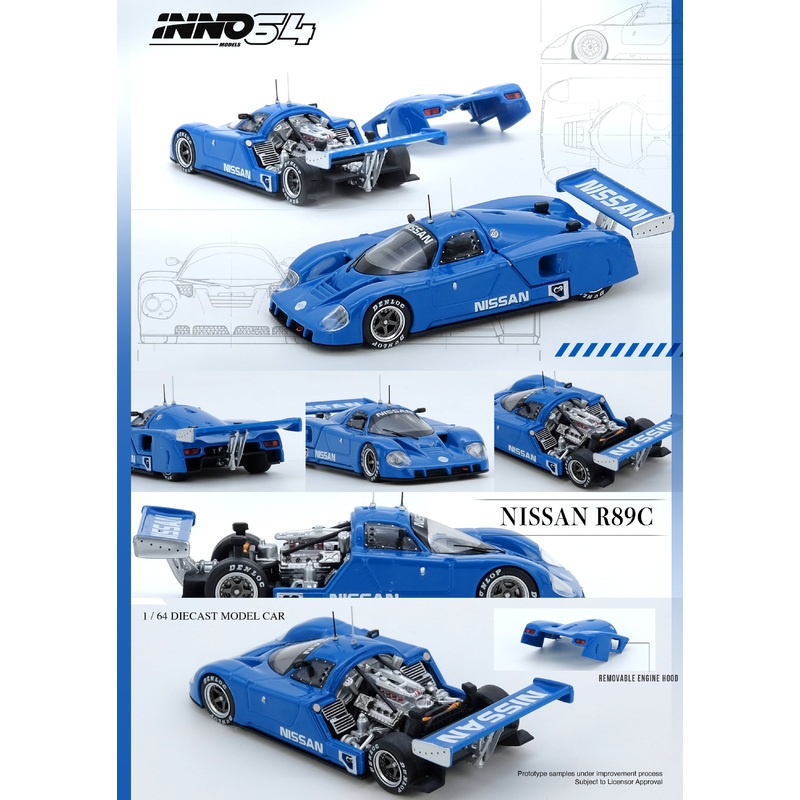 [Preorder] Inno64 1:64 NISSAN R89C Blue IN64-R89C-BL