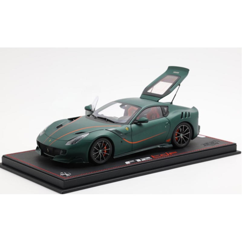 1/18 BBR Ferrari F12 TDF (Matte Green One-Off Tailor Made) Diecast Car Model Limited 66 Pieces