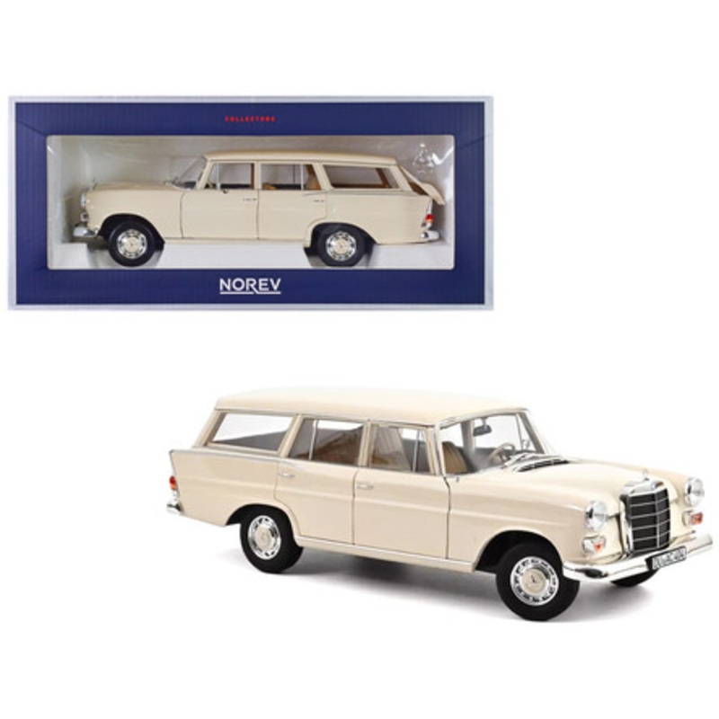 1/18 Norev 1966 Mercedes-Benz 200 Universal (Cream White) Diecast Car Model