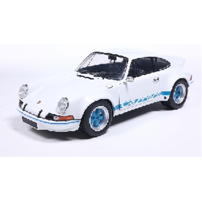 1/18 Solido 1973 Porsche 911 RSR (White with Blue Carrera Stripes) Diecast Car Model