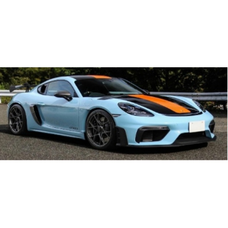 1/43 Solido 2024 Porsche 718 Cayman GT4 RS (Gulf Blue) Diecast Car Model