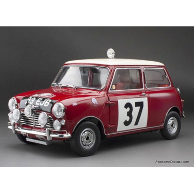 1964 Mini Cooper S #37, Red 1:12 Diecast Model Car by Sun Star