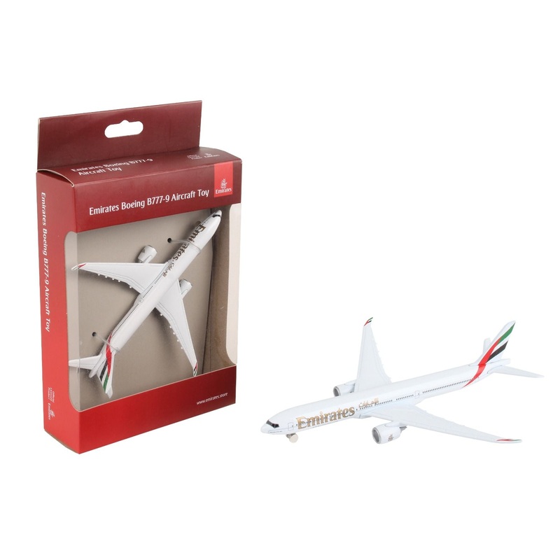 5.5 Inch Boeing 777, 777-x, 777-9 Emirates 1/550 Scale Diecast Airplane Model by Daron (Single Plane)